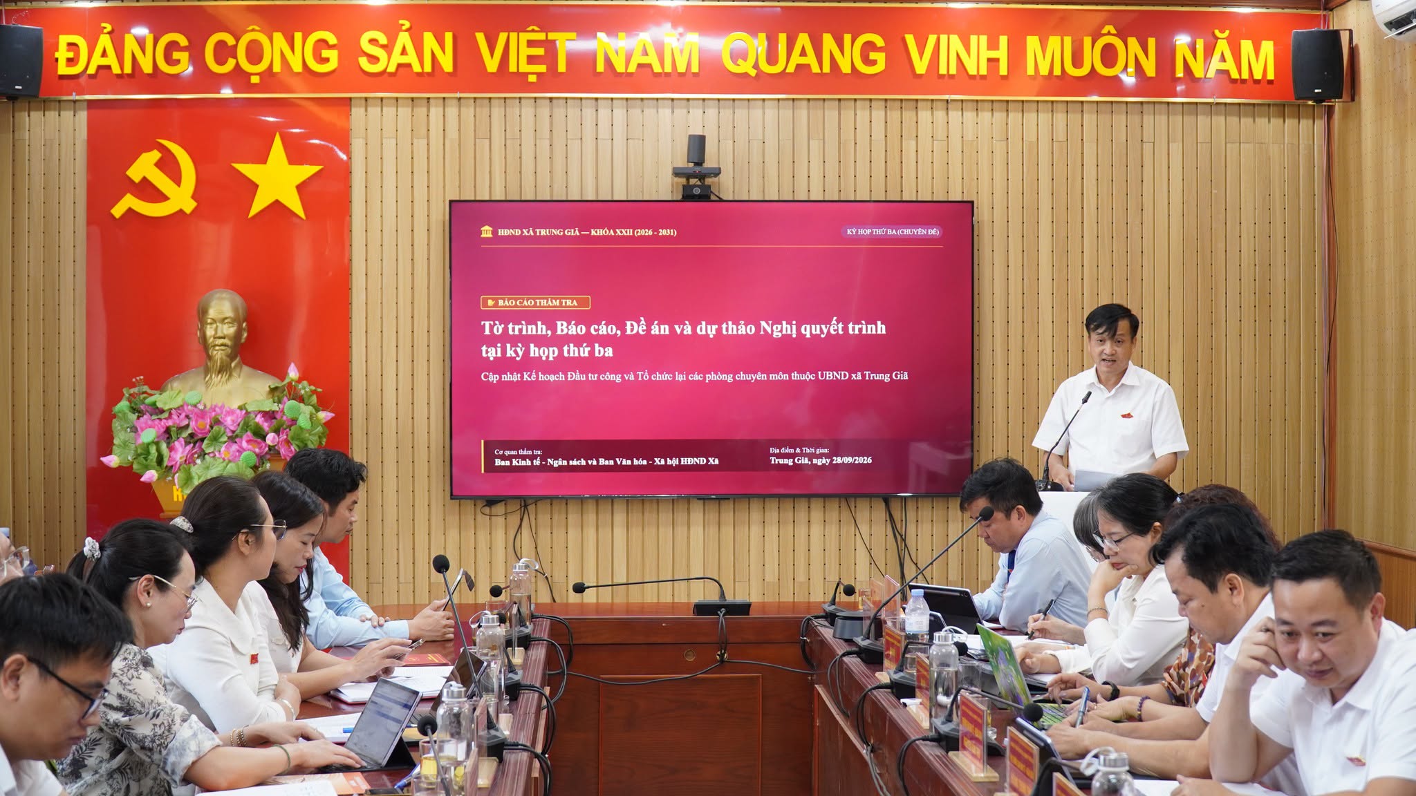 HĐND xã Trung Giã khóa XXII tổ chức kỳ họp thứ ba, quyết nghị một số nội dung quan trọng