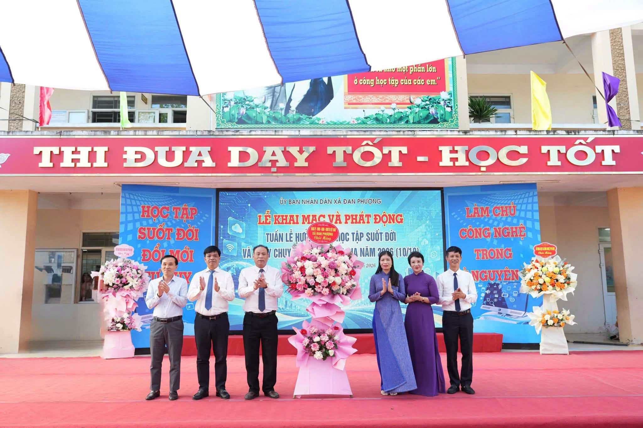 Xã Đan Phượng phát động học tập suốt đời gắn với chuyển đổi số và ứng dụng AI