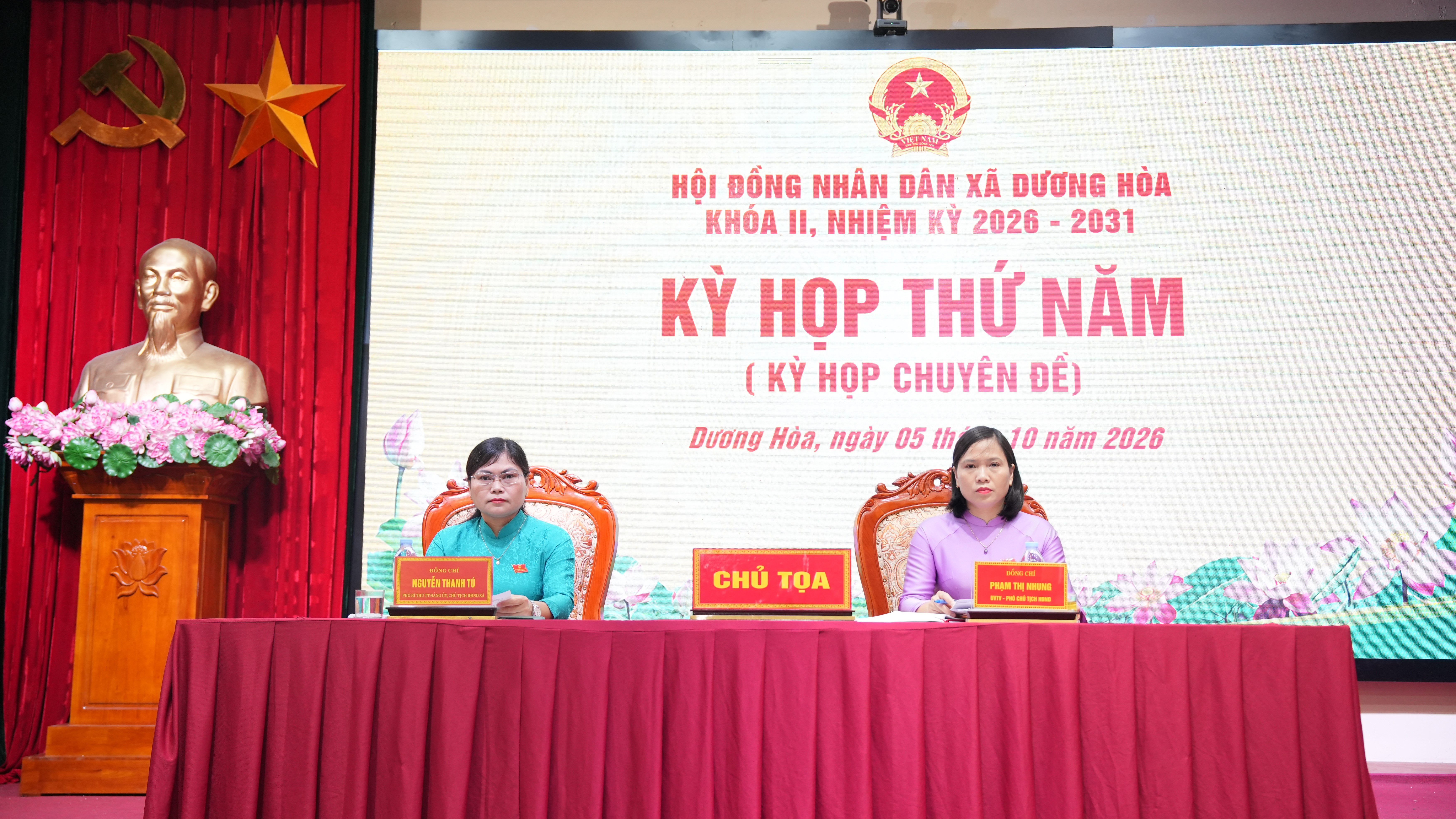 HĐND xã Dương Hòa kiện toàn nhân sự, quyết nghị tổ chức lại 5 phòng chuyên môn thuộc UBND xã