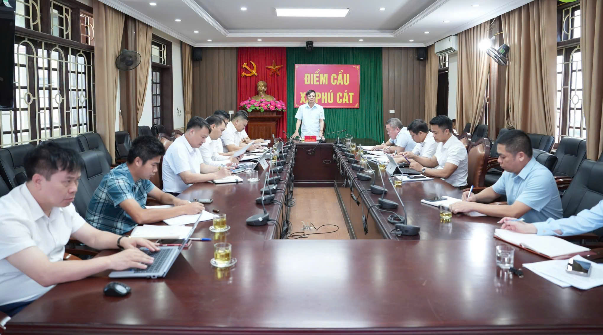 Xã Phú Cát tăng tốc giải phóng mặt bằng, đẩy nhanh tiến độ đầu tư công