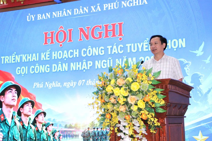 Xã Phú Nghĩa triển khai kế hoạch tuyển chọn, gọi công dân nhập ngũ năm 2027