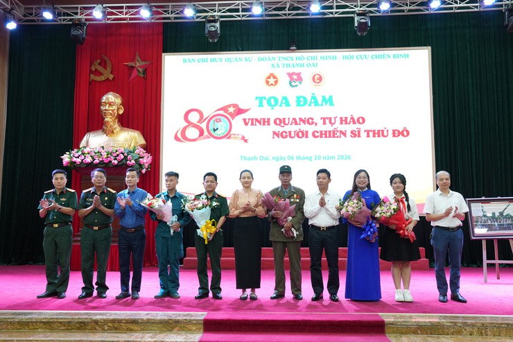 Xã Thanh Oai giáo dục truyền thống 80 năm Lực lượng vũ trang Thủ đô cho thế hệ trẻ