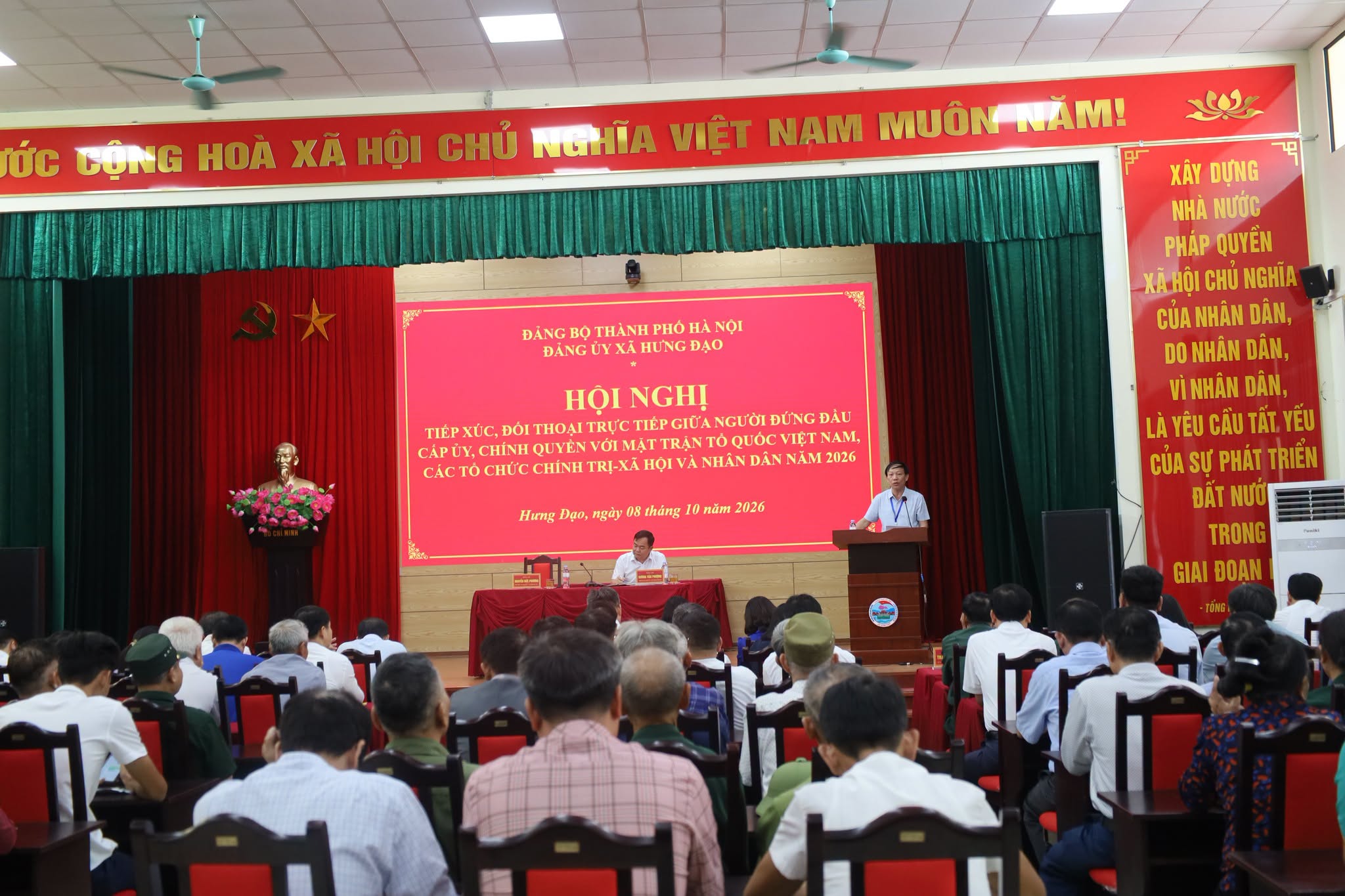 Xã Hưng Đạo đối thoại trực tiếp với nhân dân, tập trung giải quyết kiến nghị về đất đai, hạ tầng và giao thông