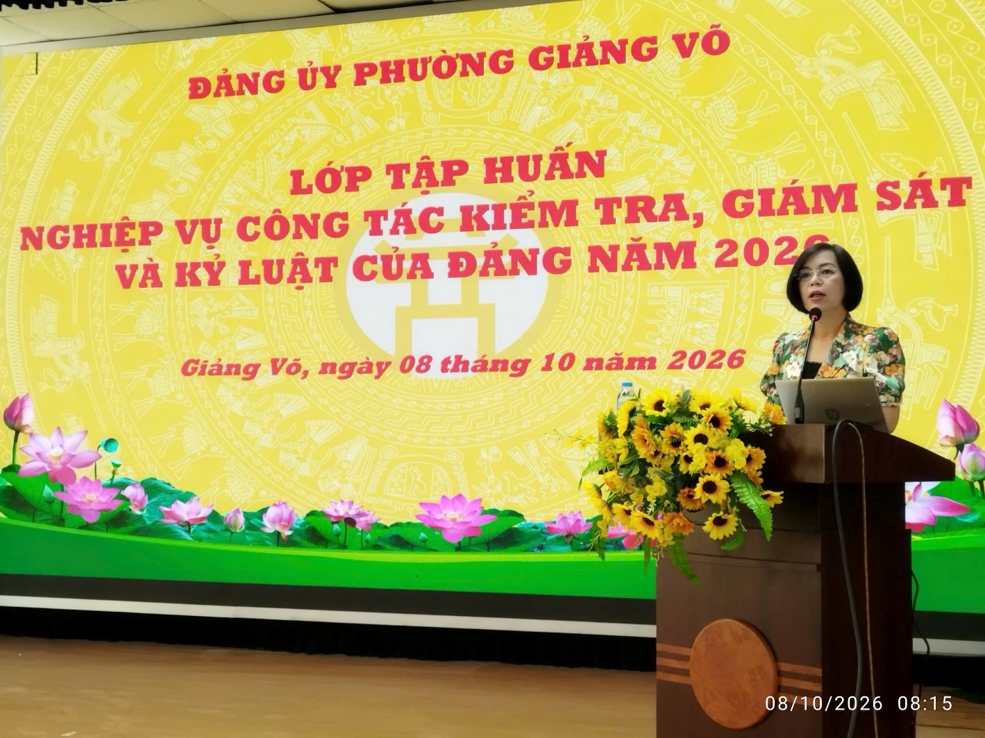 Đảng uỷ phường Giảng Võ tập huấn nghiệp vụ kiểm tra, giám sát và kỷ luật của Đảng năm 2026