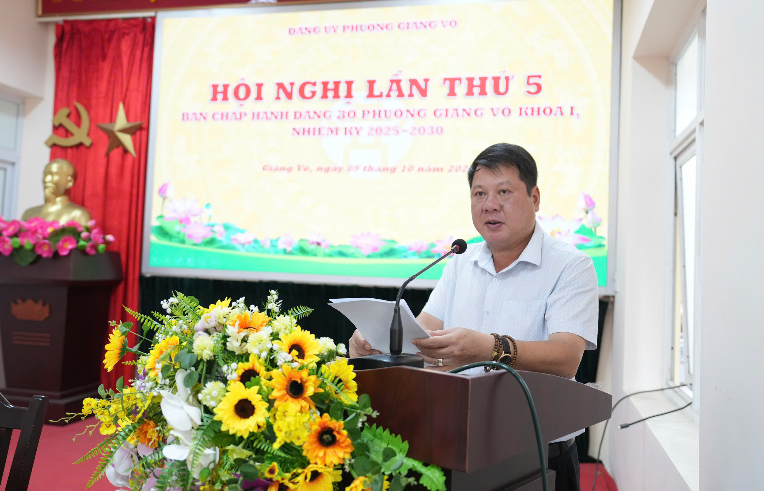 Hội nghị lần thứ năm Ban Chấp hành Đảng bộ phường Giảng Võ: Tập trung cao độ để hoàn thành nhiệm vụ năm 2026