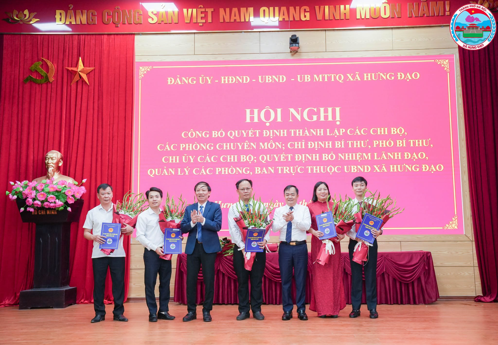 Xã Hưng Đạo tổ chức lại 5 phòng chuyên môn, kiện toàn các tổ chức đảng trực thuộc