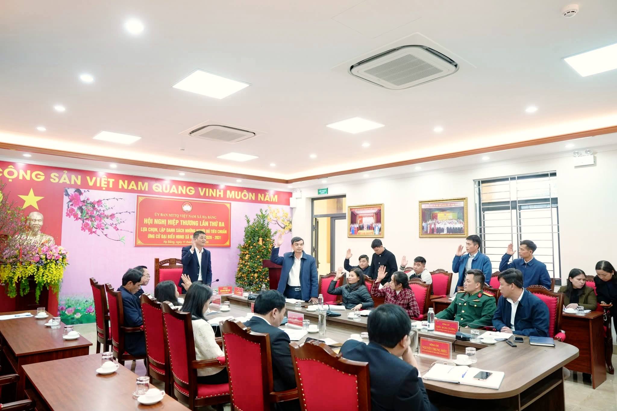 Xã Hạ Bằng hoàn thành hiệp thương lần thứ ba, chốt 37 ứng cử viên đại biểu HĐND xã nhiệm kỳ 2026-2031