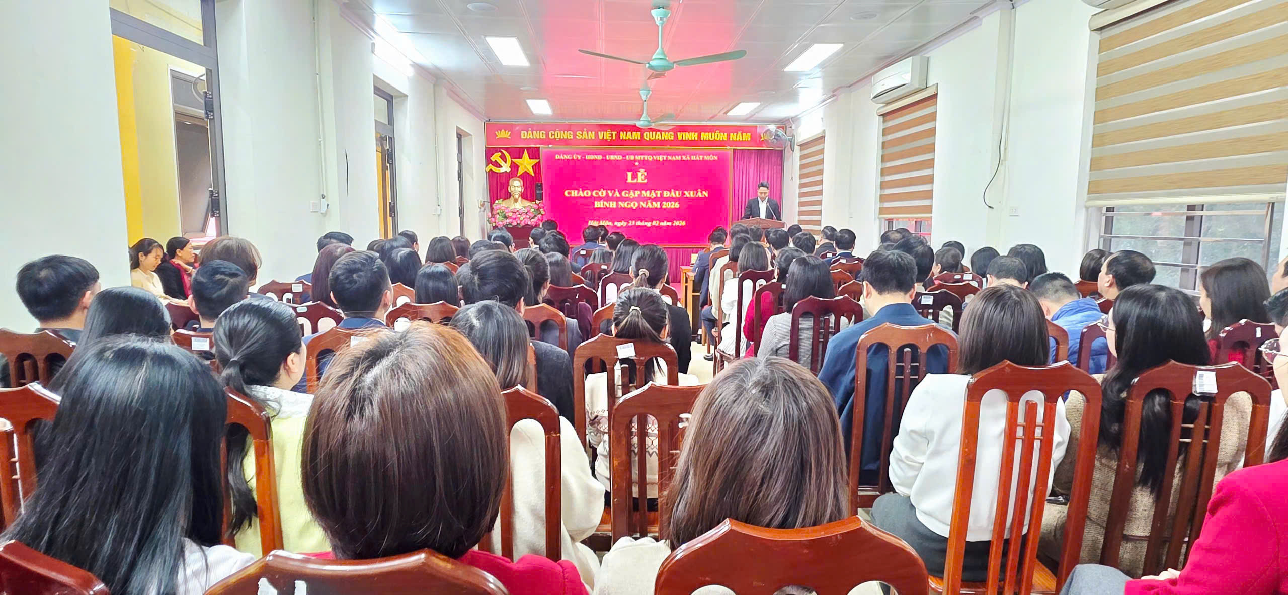 Xã Hát Môn gặp mặt đầu xuân năm Bính Ngọ, tăng cường kỷ luật, kỷ cương hành chính, quyết tâm hoàn thành thắng lợi nhiệm vụ năm 2026