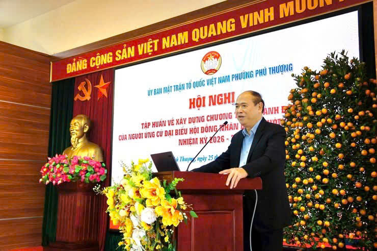 Phường Phú Thượng nâng cao chất lượng vận động bầu cử: Tập huấn xây dựng chương trình hành động cho người ứng cử HĐND nhiệm kỳ 2026-2031