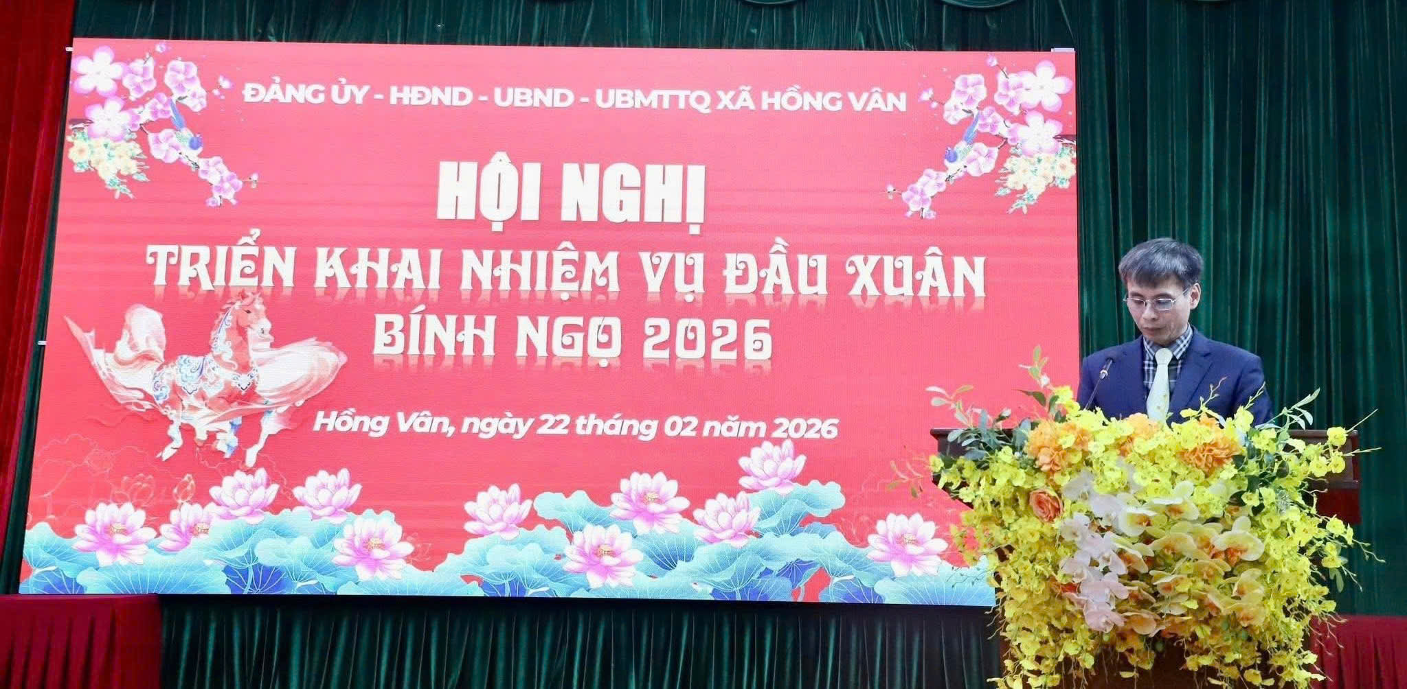 Khí thế mới, quyết tâm mới: Xã Hồng Vân triển khai nhiệm vụ trọng tâm đầu xuân Bính Ngọ 2026