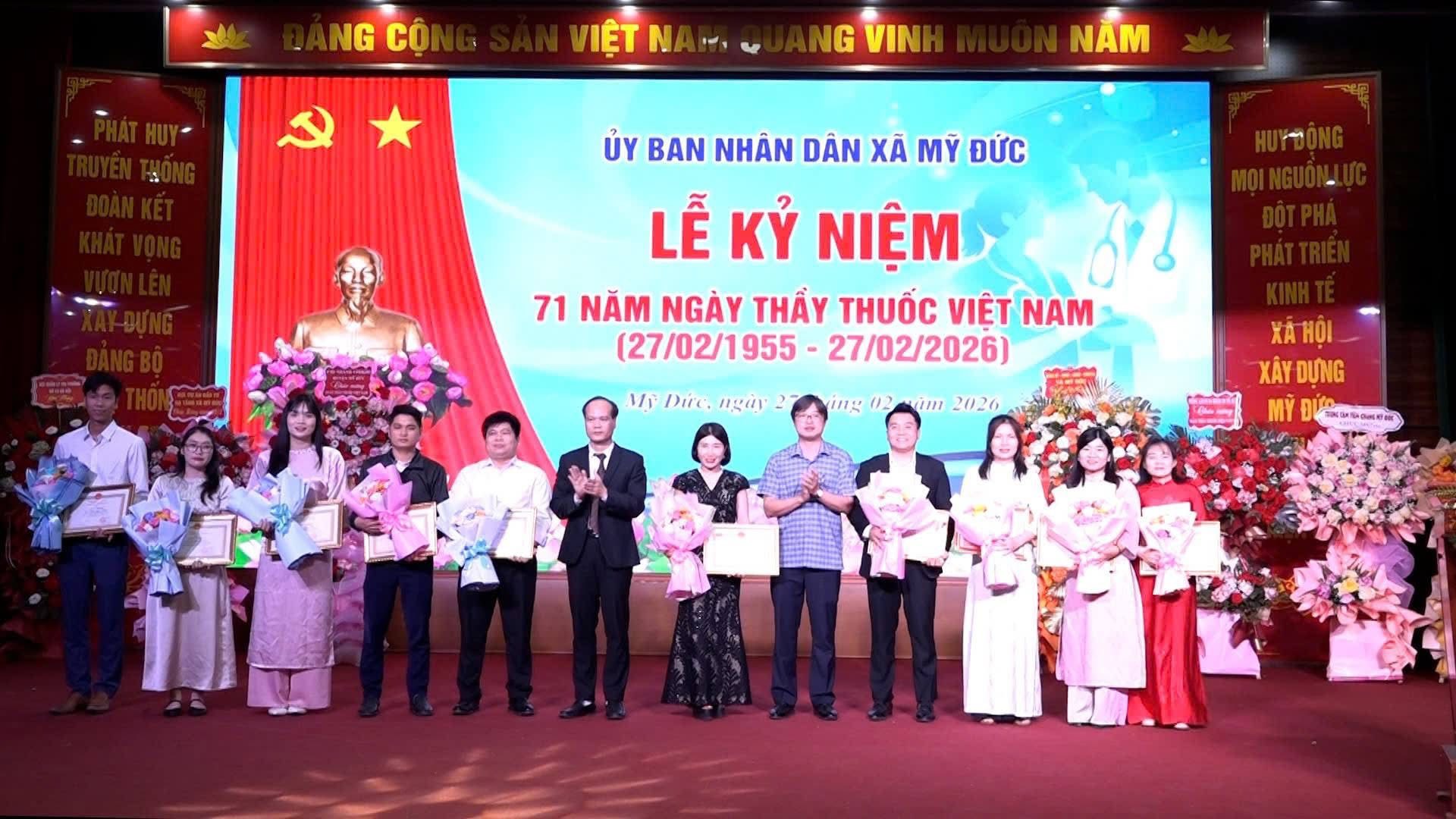 Xã Mỹ Đức kỷ niệm 71 năm Ngày Thầy thuốc Việt Nam: Củng cố y tế cơ sở, nâng cao chất lượng chăm sóc sức khỏe nhân dân