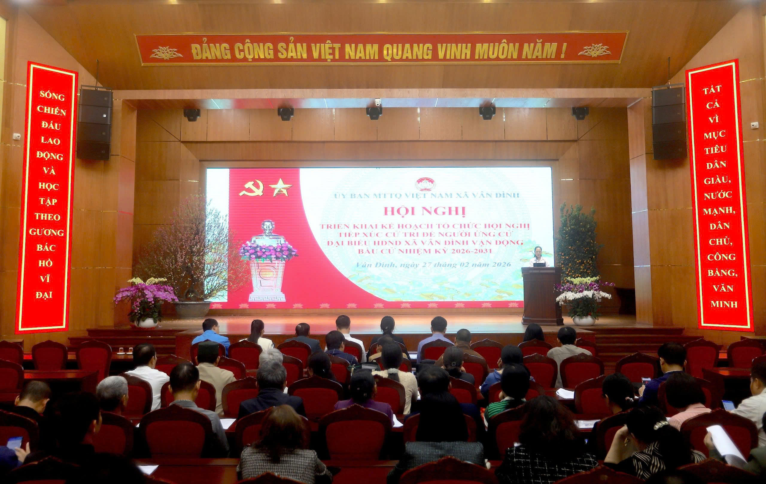 Xã Vân Đình triển khai kế hoạch tiếp xúc cử tri phục vụ vận động bầu cử 