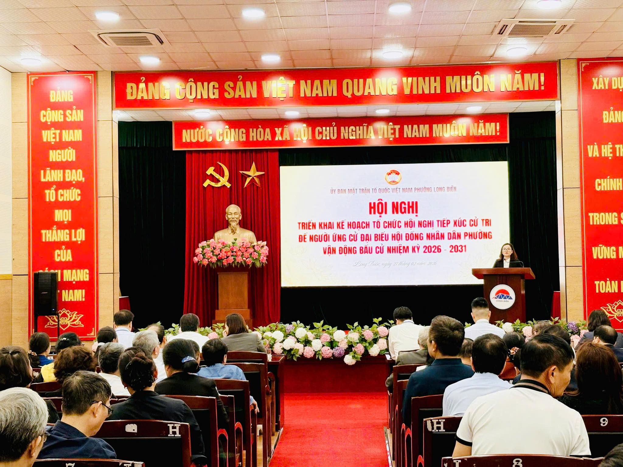 Ủy ban MTTQ phường Long Biên chuẩn bị chặt chẽ các hội nghị tiếp xúc cử tri, bảo đảm công khai, dân chủ trong vận động bầu cử