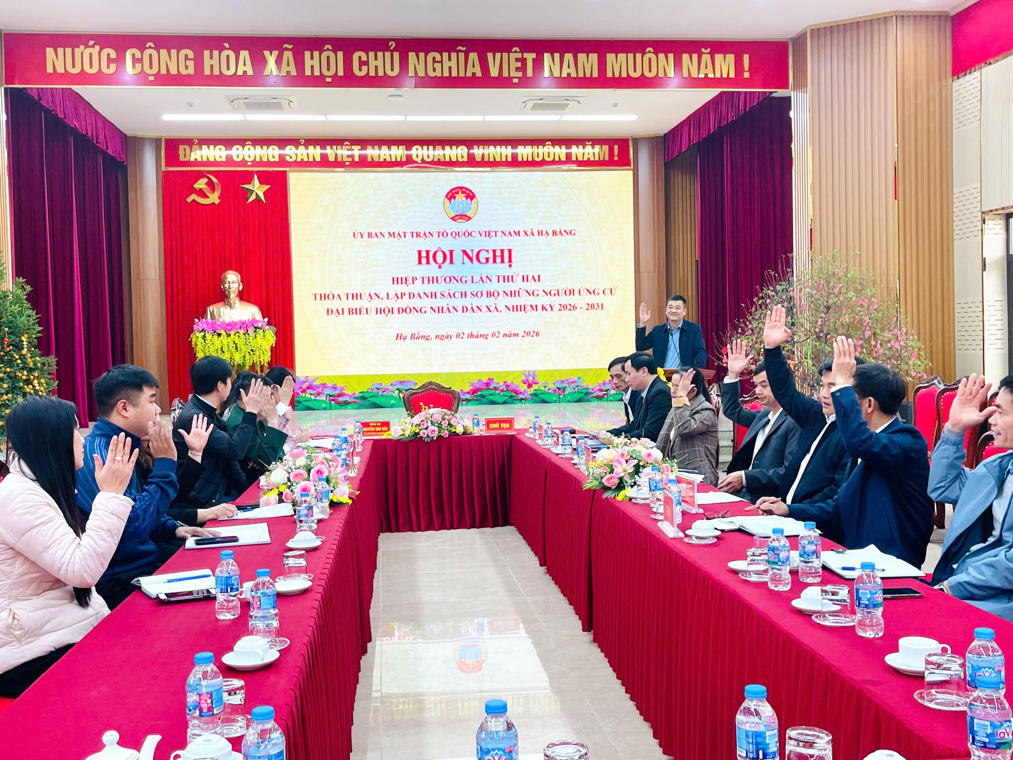 Hiệp thương lần hai tại xã Hạ Bằng thống nhất danh sách sơ bộ 46 người ứng cử đại biểu HĐND nhiệm kỳ 2026-2031