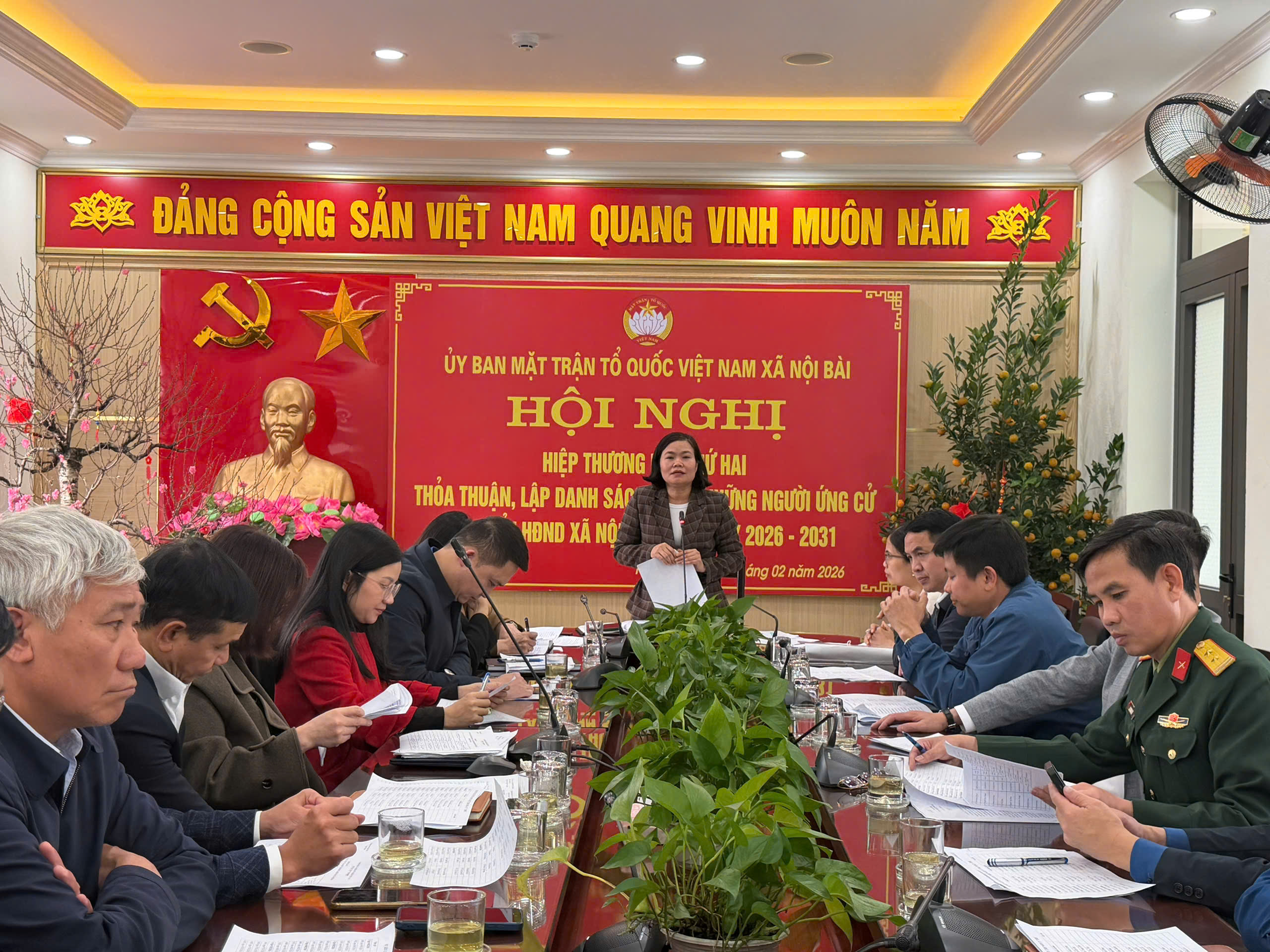 Xã Nội Bài hiệp thương lần thứ hai, lập danh sách sơ bộ 48 người ứng cử đại biểu HĐND nhiệm kỳ 2026-2031
