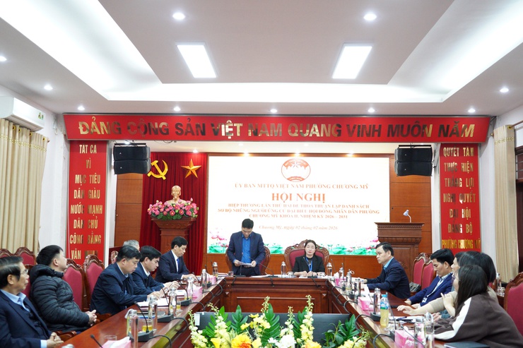 Phường Chương Mỹ hiệp thương lần hai, thống nhất danh sách sơ bộ 50 người ứng cử đại biểu HĐND nhiệm kỳ 2026-2031