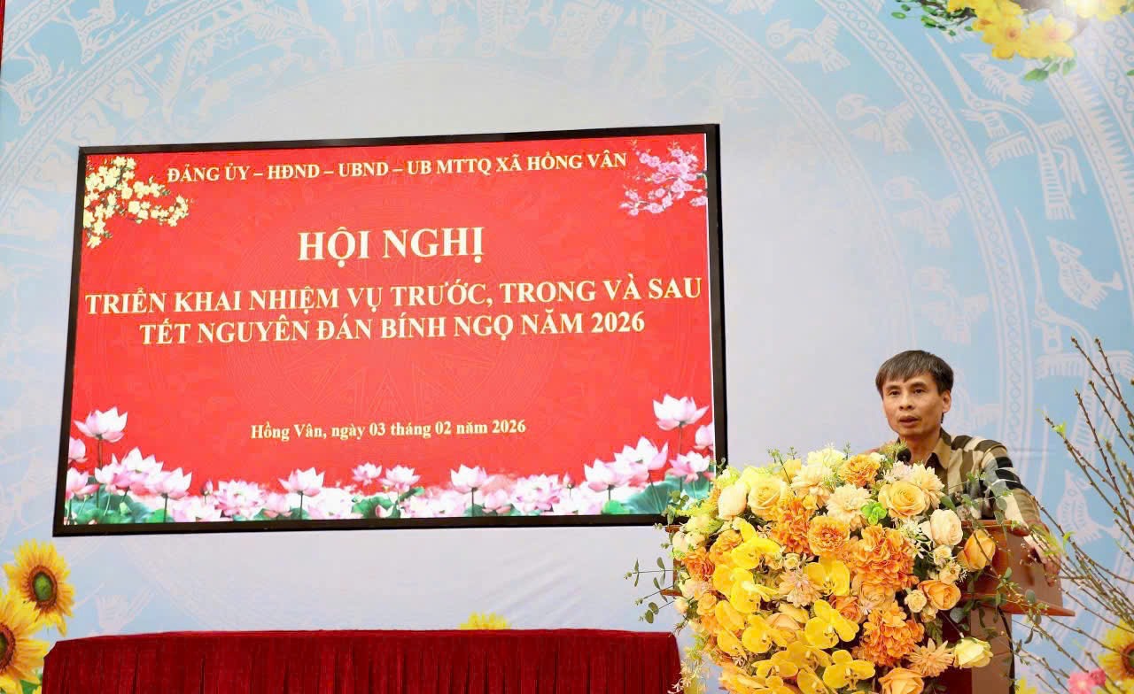 Xã Hồng Vân triển khai nhiệm vụ trọng tâm dịp Tết Bính Ngọ 2026