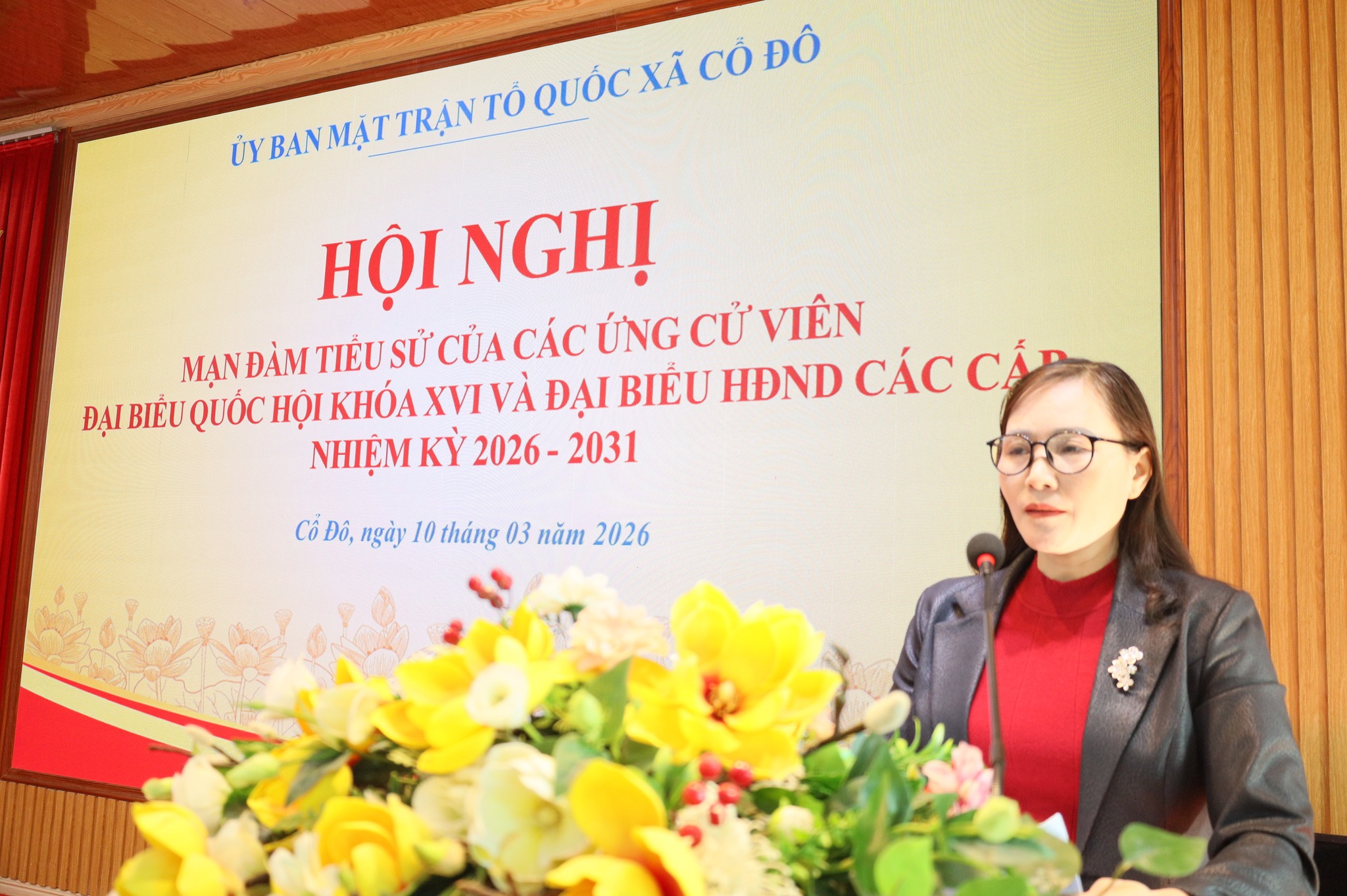 Xã Cổ Đô tổ chức mạn đàm tiểu sử ứng cử viên, tạo điều kiện để cử tri tìm hiểu trước ngày bầu cử