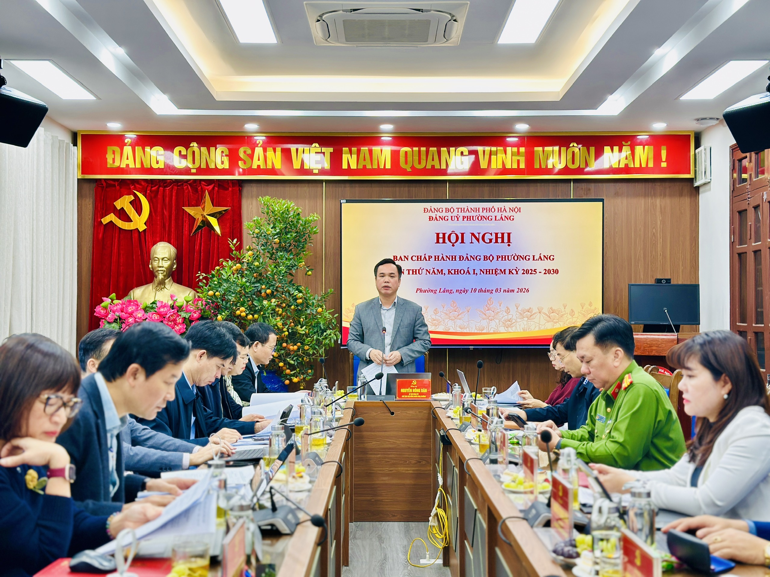 Đảng bộ phường Láng thảo luận nhiều nội dung quan trọng tại Hội nghị Ban Chấp hành lần thứ năm