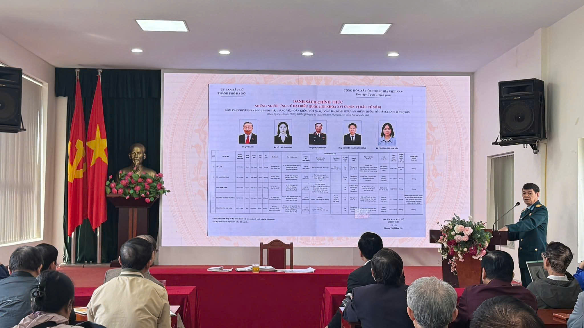 Hội Cựu chiến binh phường Giảng Võ quán triệt Nghị quyết Đại hội XIV của Đảng và mạn đàm tiểu sử ứng cử viên