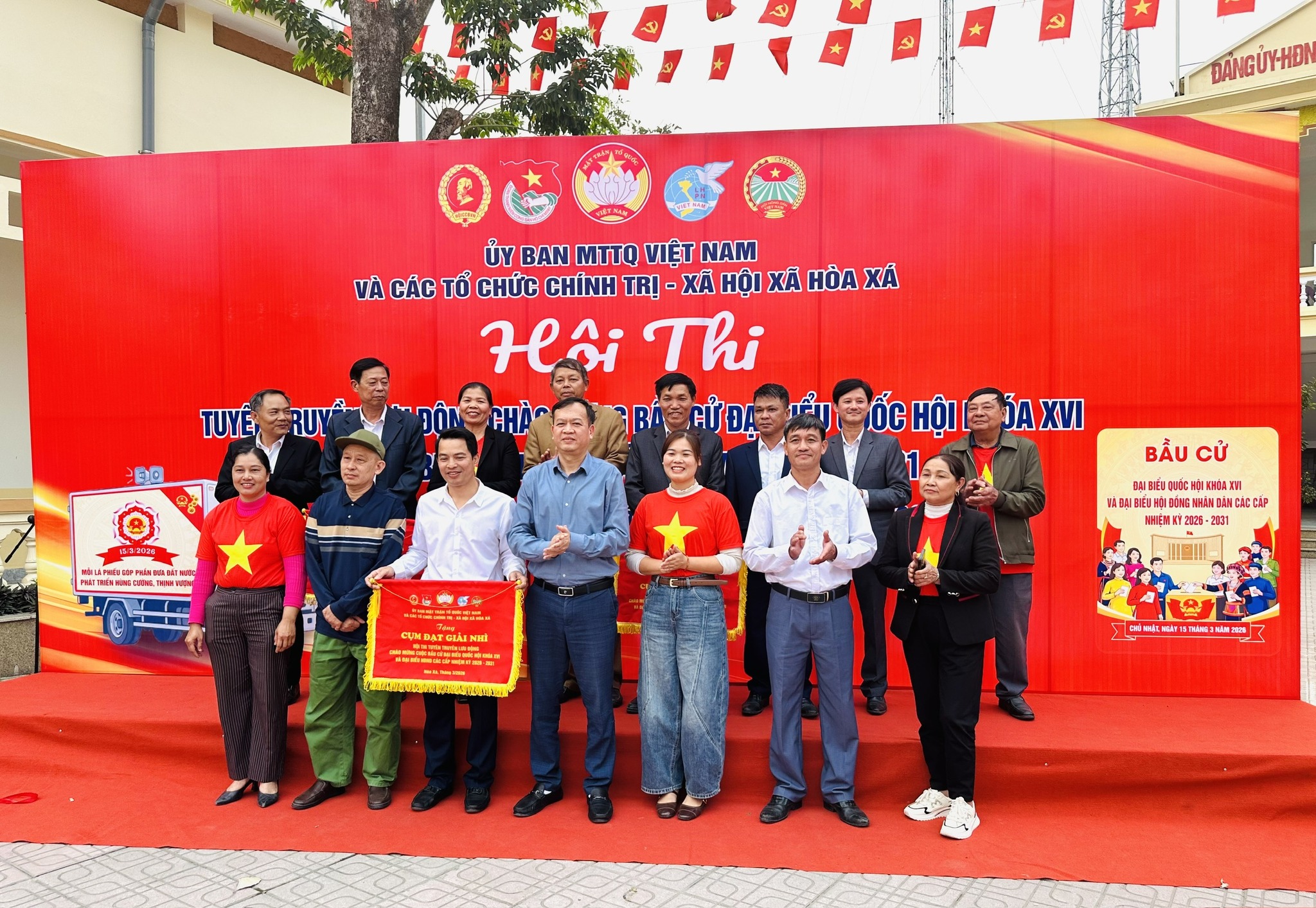 Xã Hòa Xá lan tỏa khí thế bầu cử qua hội thi tuyên truyền lưu động
