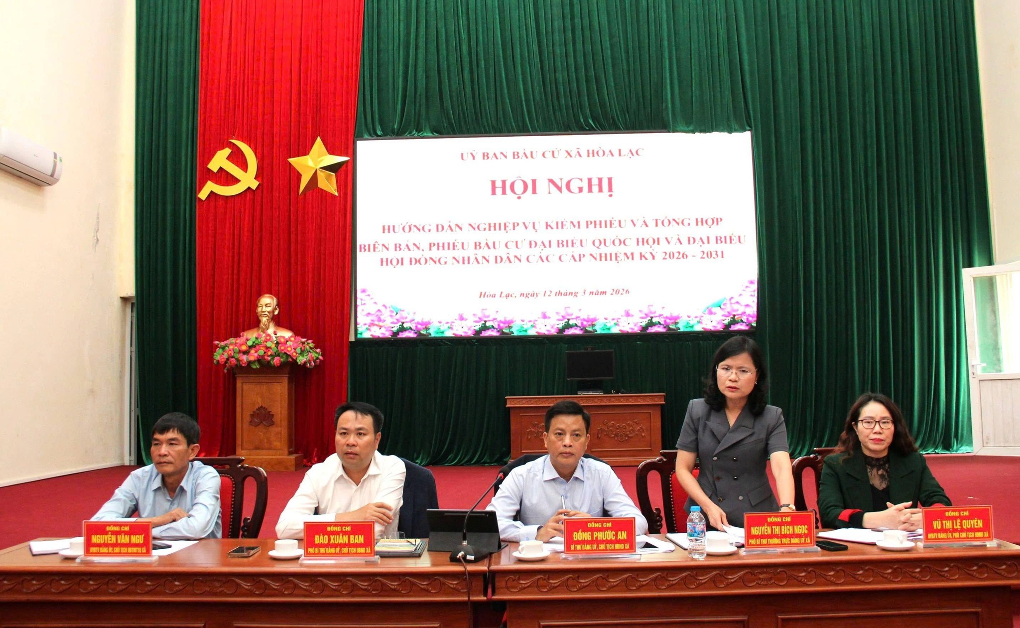 Xã Hòa Lạc rà soát toàn diện công tác chuẩn bị, sẵn sàng cho ngày bầu cử
