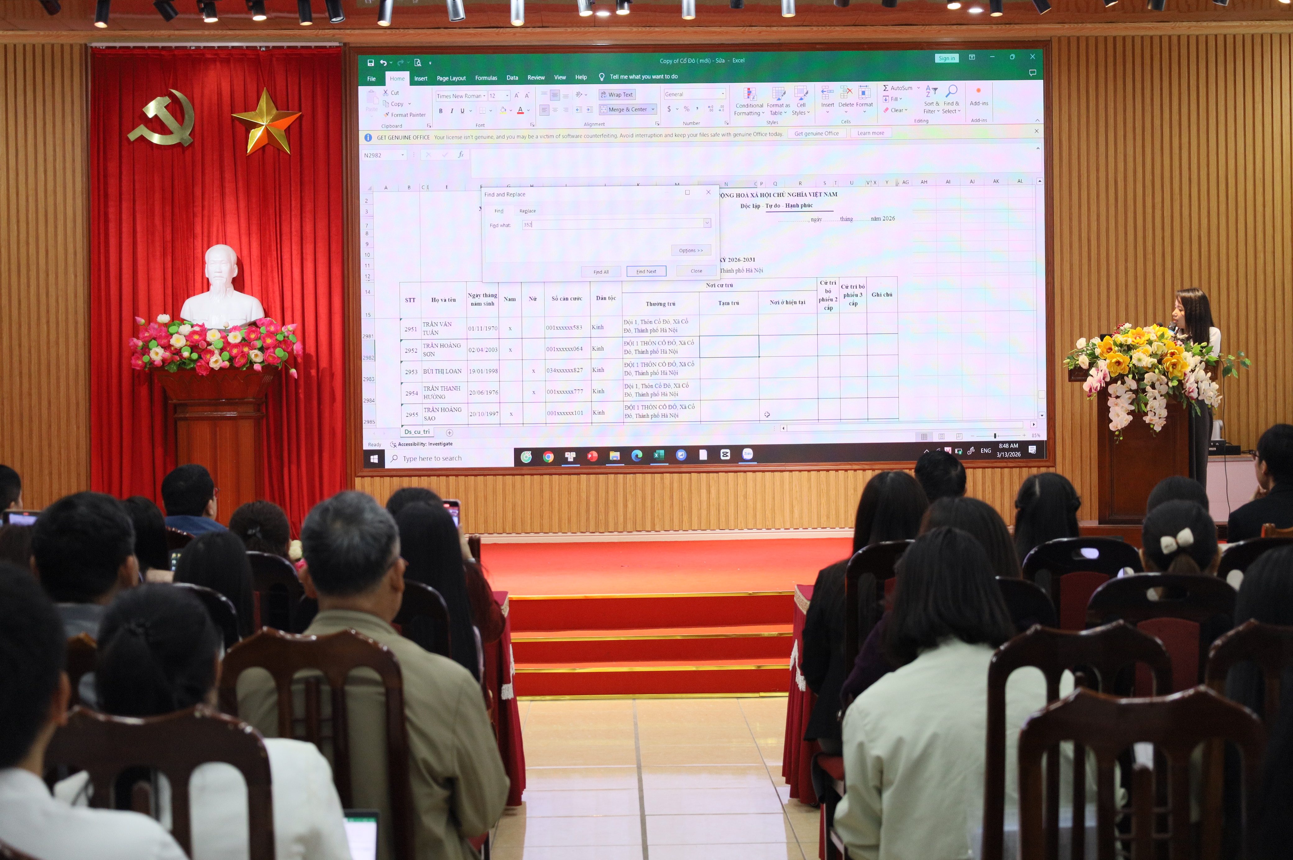 Xã Cổ Đô tập huấn ứng dụng công nghệ trong kiểm phiếu, bảo đảm chính xác, kịp thời kết quả bầu cử