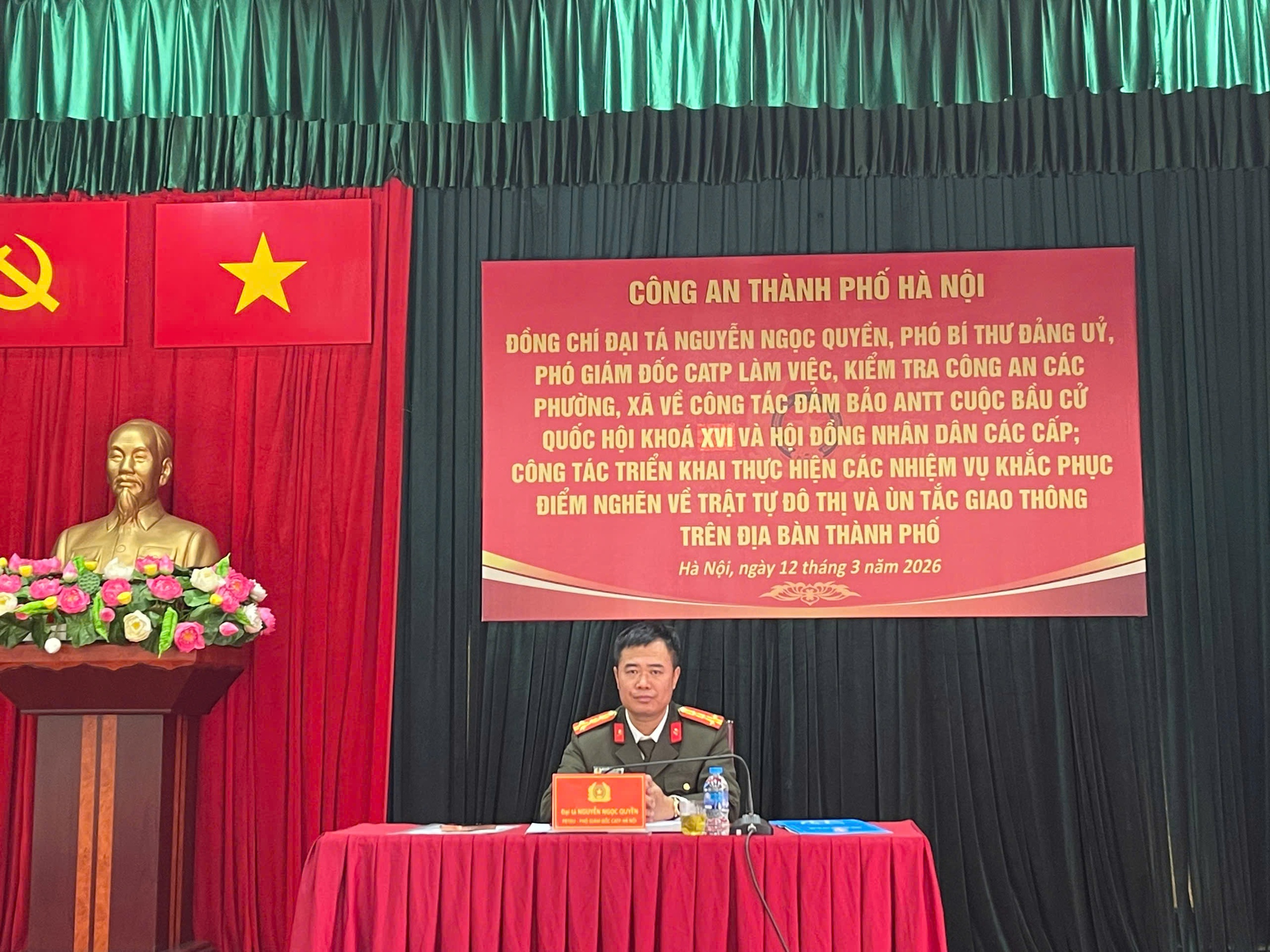 Tăng cường bảo đảm an ninh, trật tự phục vụ bầu cử tại xã Tam Hưng