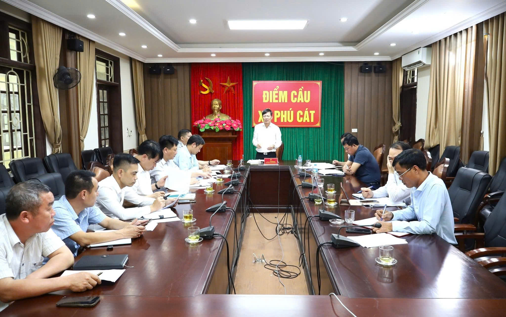 Xã Phú Cát chuẩn bị Kỳ họp thứ nhất HĐND xã khóa XXI, bảo đảm chặt chẽ, đúng quy định