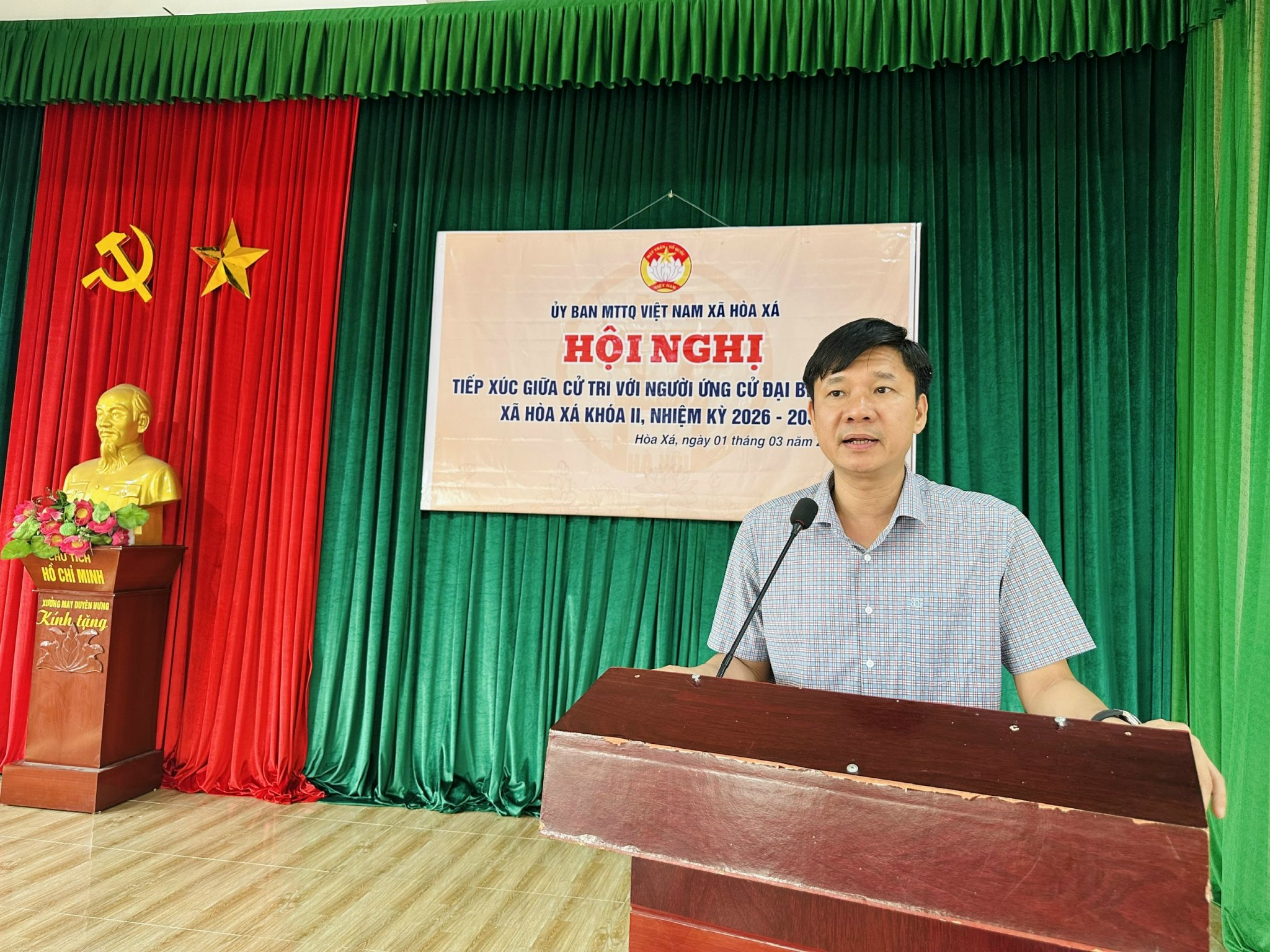 Xã Hòa Xá đẩy mạnh tiếp xúc cử tri, bảo đảm vận động bầu cử dân chủ, đúng quy định