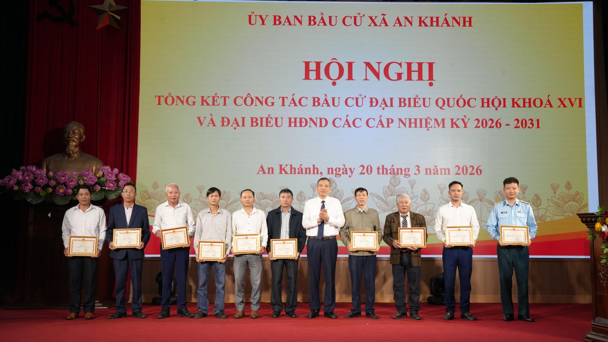 Xã An Khánh tổng kết bầu cử, công bố 30 đại biểu HĐND khóa II