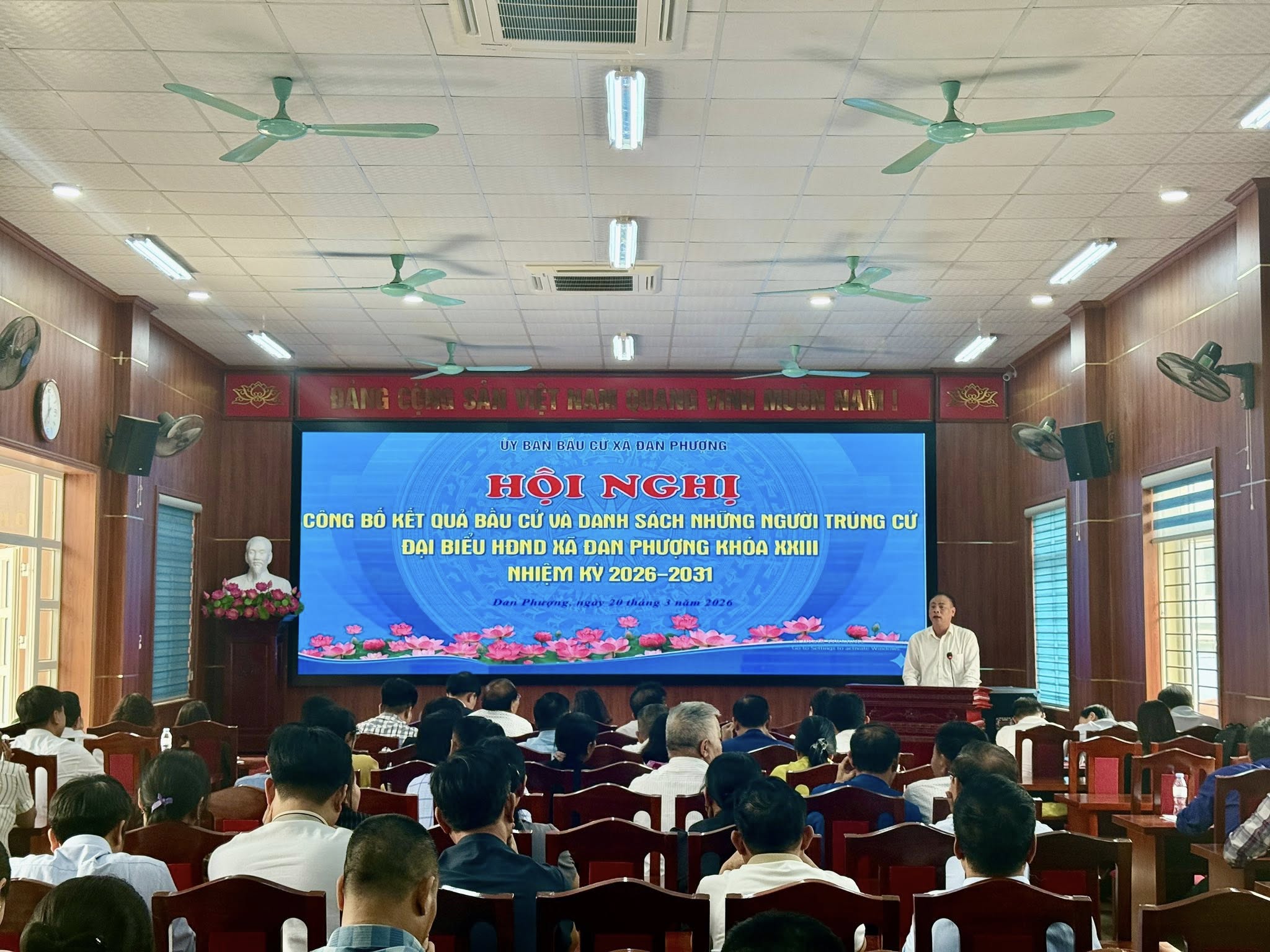 Xã Đan Phượng công bố kết quả bầu cử, danh sách đại biểu HĐND xã trúng cử