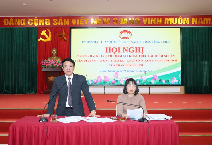 Phường Tùng Thiện phát huy vai trò MTTQ trong hiệp thương giới thiệu ứng cử HĐND, định hình nhiệm vụ trọng tâm năm 2026