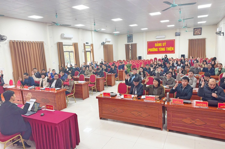 Phường Tùng Thiện dân chủ, minh bạch lấy ý kiến đối với người ứng cử đại biểu HĐND các cấp