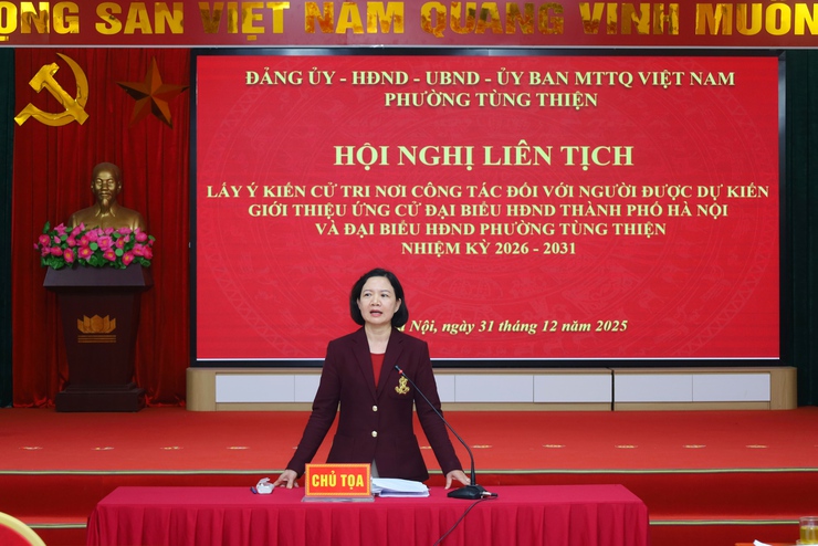 Phường Tùng Thiện hoàn thành lấy ý kiến cử tri nơi công tác, thống nhất cao nhân sự ứng cử HĐND nhiệm kỳ 2026–2031