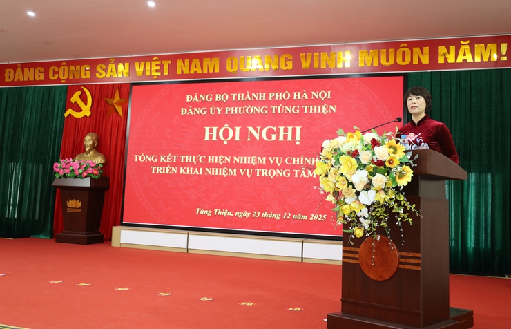 Phường Tùng Thiện tạo đà tăng tốc năm 2026 từ nền tảng chuyển đổi mạnh mẽ năm 2025