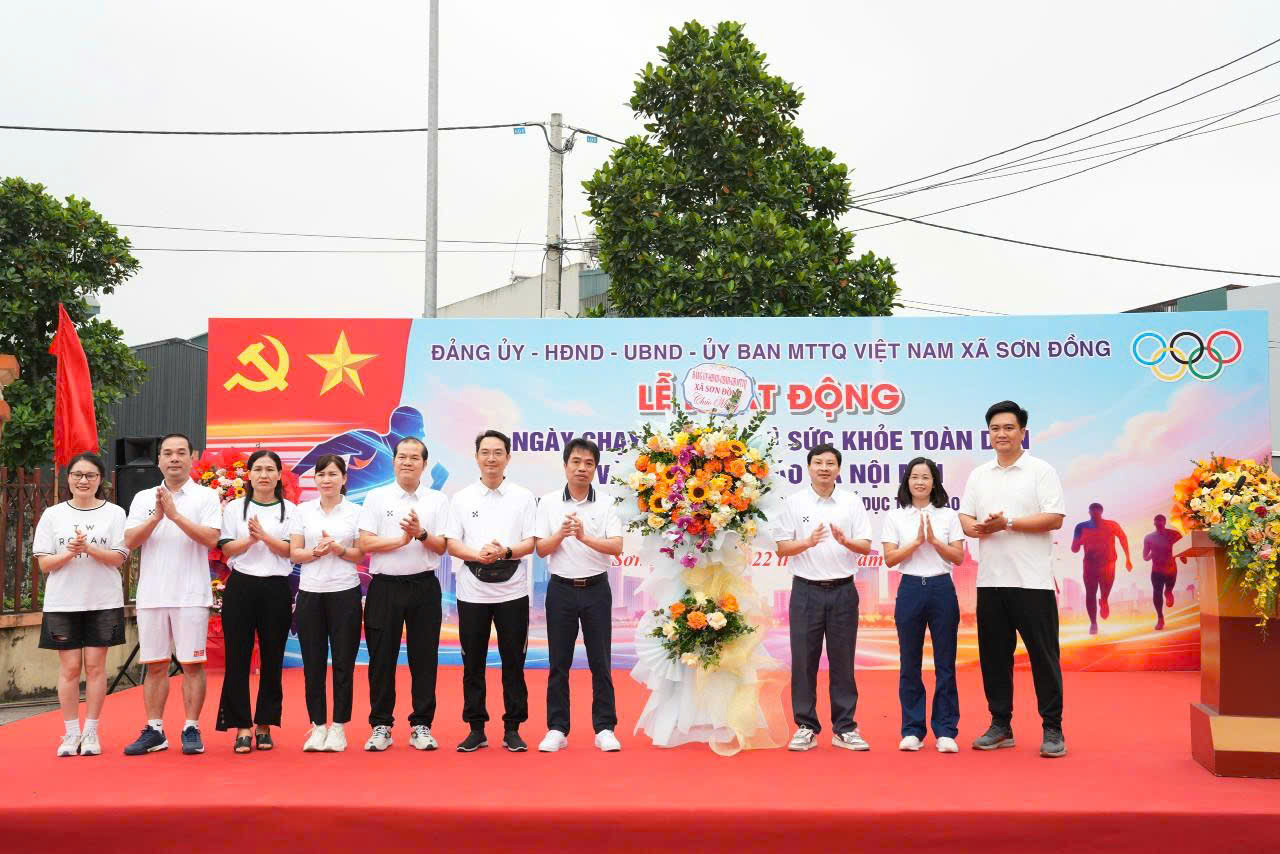 Xã Sơn Đồng lan tỏa tinh thần rèn luyện thân thể, phát động Ngày chạy Olympic vì sức khỏe toàn dân năm 2026