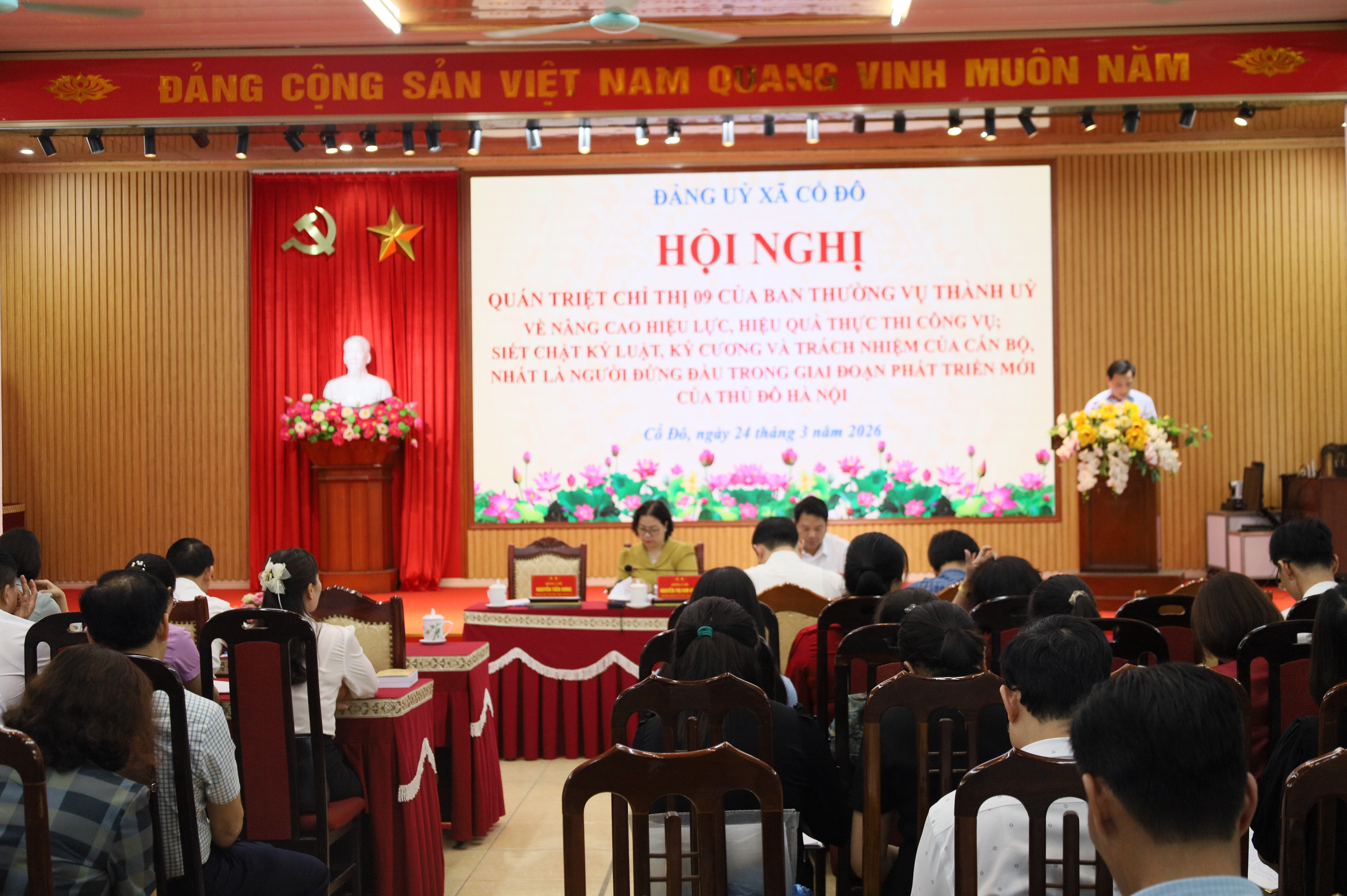 Đảng ủy xã Cổ Đô triển khai thực hiện nhiệm vụ chính trị, tạo chuyển biến rõ nét ngay từ đầu năm 2026