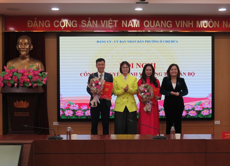 Phường Ô Chợ Dừa kiện toàn cán bộ chủ chốt, nâng cao hiệu lực vận hành bộ máy cơ sở