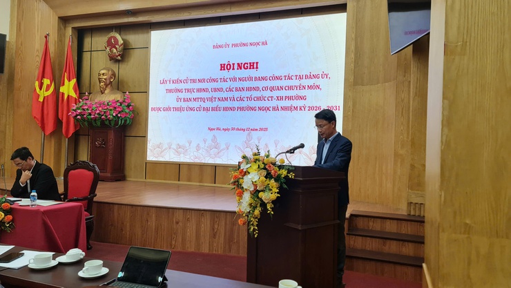 Phường Ngọc Hà phát huy dân chủ trong lấy ý kiến cử tri nơi công tác, bảo đảm chất lượng nhân sự HĐND nhiệm kỳ mới