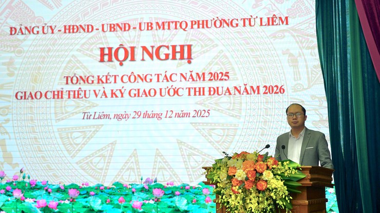 Phường Từ Liêm hoàn thành toàn diện nhiệm vụ năm 2025, quyết tâm bứt phá năm 2026