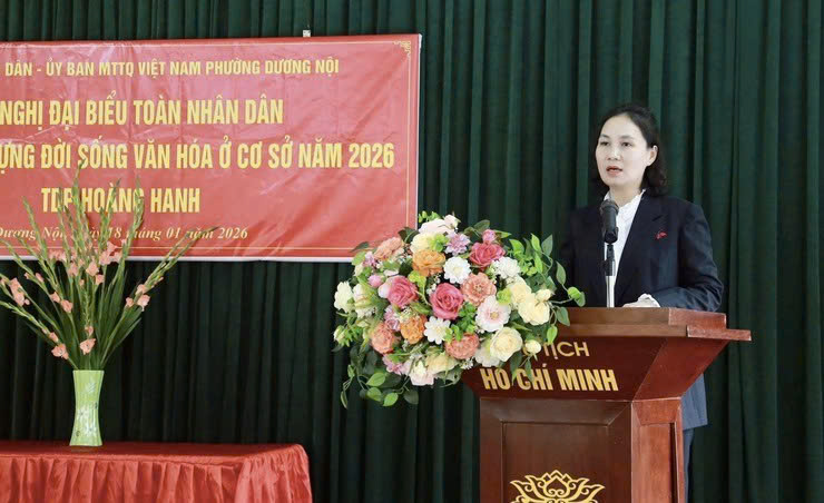 Tổ dân phố Hoàng Hanh (phường Dương Nội) phát huy vai trò làm chủ của nhân dân, quyết tâm xây dựng đời sống văn hóa năm 2026