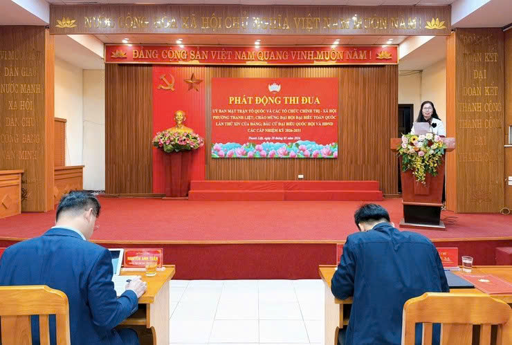 Phường Thanh Liệt phát động thi đua cao điểm, tạo khí thế hành động hướng tới Đại hội XIV của Đảng và ngày hội bầu cử