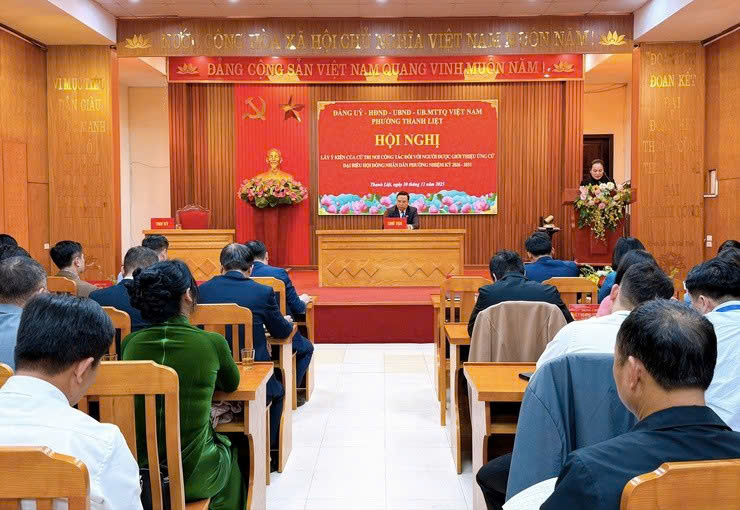 Phường Thanh Liệt đạt 100% tín nhiệm tại hội nghị lấy ý kiến cử tri nơi công tác giới thiệu ứng cử đại biểu HĐND