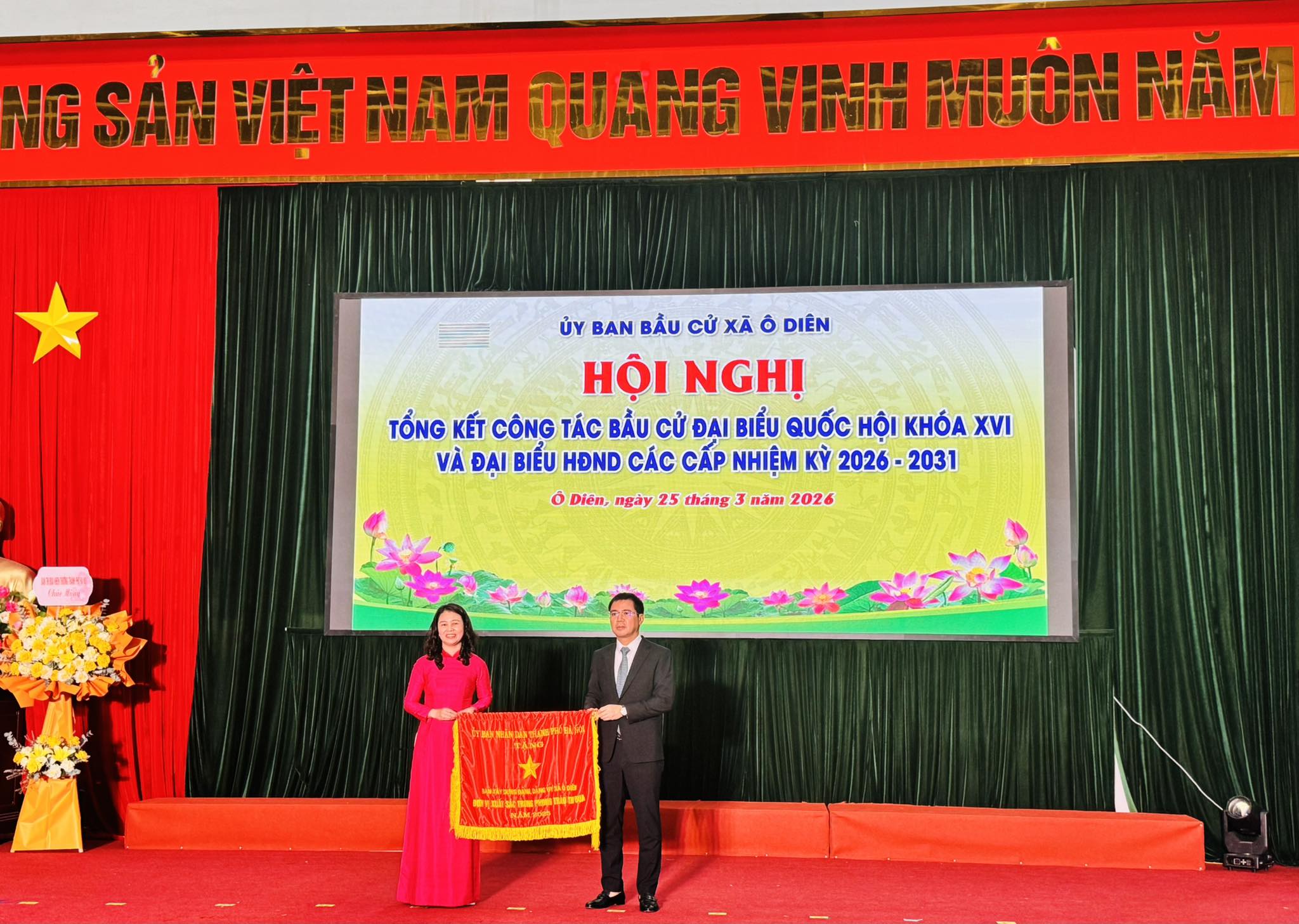 Xã Ô Diên tổng kết bầu cử, phát động thi đua thực hiện thắng lợi nhiệm vụ nhiệm kỳ mới