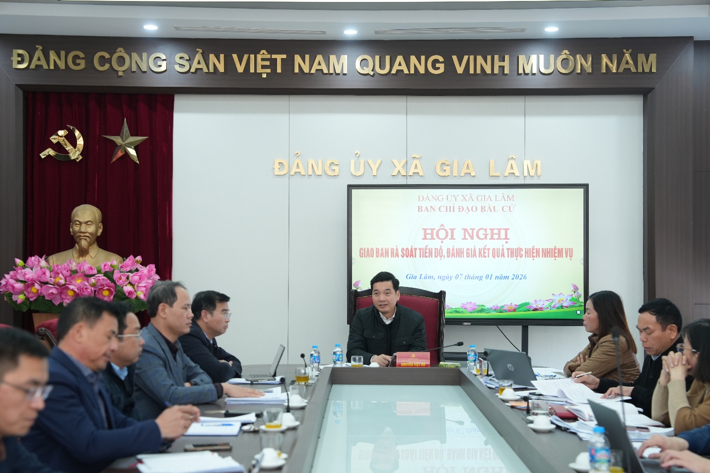 Xã Gia Lâm tăng tốc chuẩn bị bầu cử, siết tiến độ, bảo đảm tổ chức chặt chẽ, đồng bộ, đúng luật