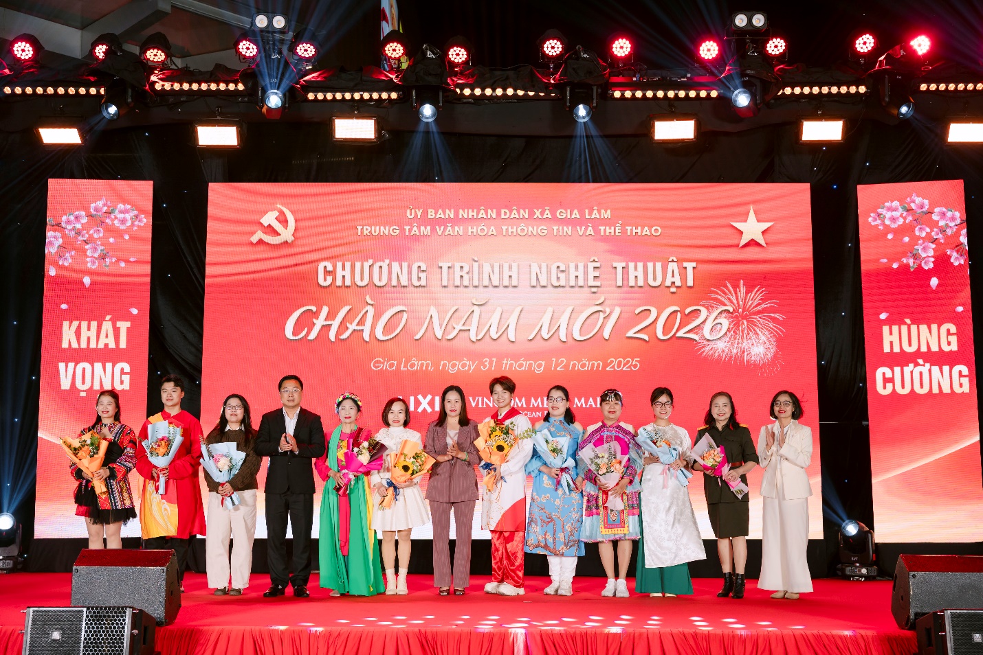 Xã Gia Lâm rộn ràng đêm nghệ thuật chào năm mới 2026, lan tỏa khí thế thi đua hướng tới Đại hội XIV của Đảng