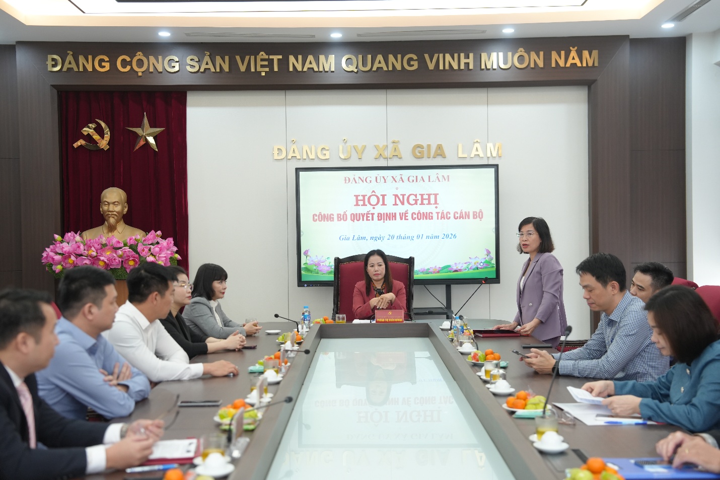 Đảng ủy xã Gia Lâm kiện toàn công tác cán bộ, bổ sung nguồn lực cho Văn phòng Đảng ủy trong giai đoạn mới