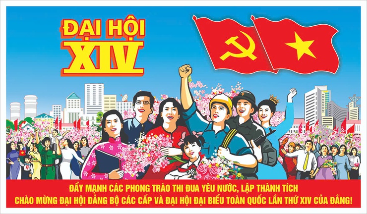 Xã Hòa Phú đẩy mạnh tuyên truyền, cổ động trực quan, tạo khí thế thi đua hướng về Đại hội XIV của Đảng