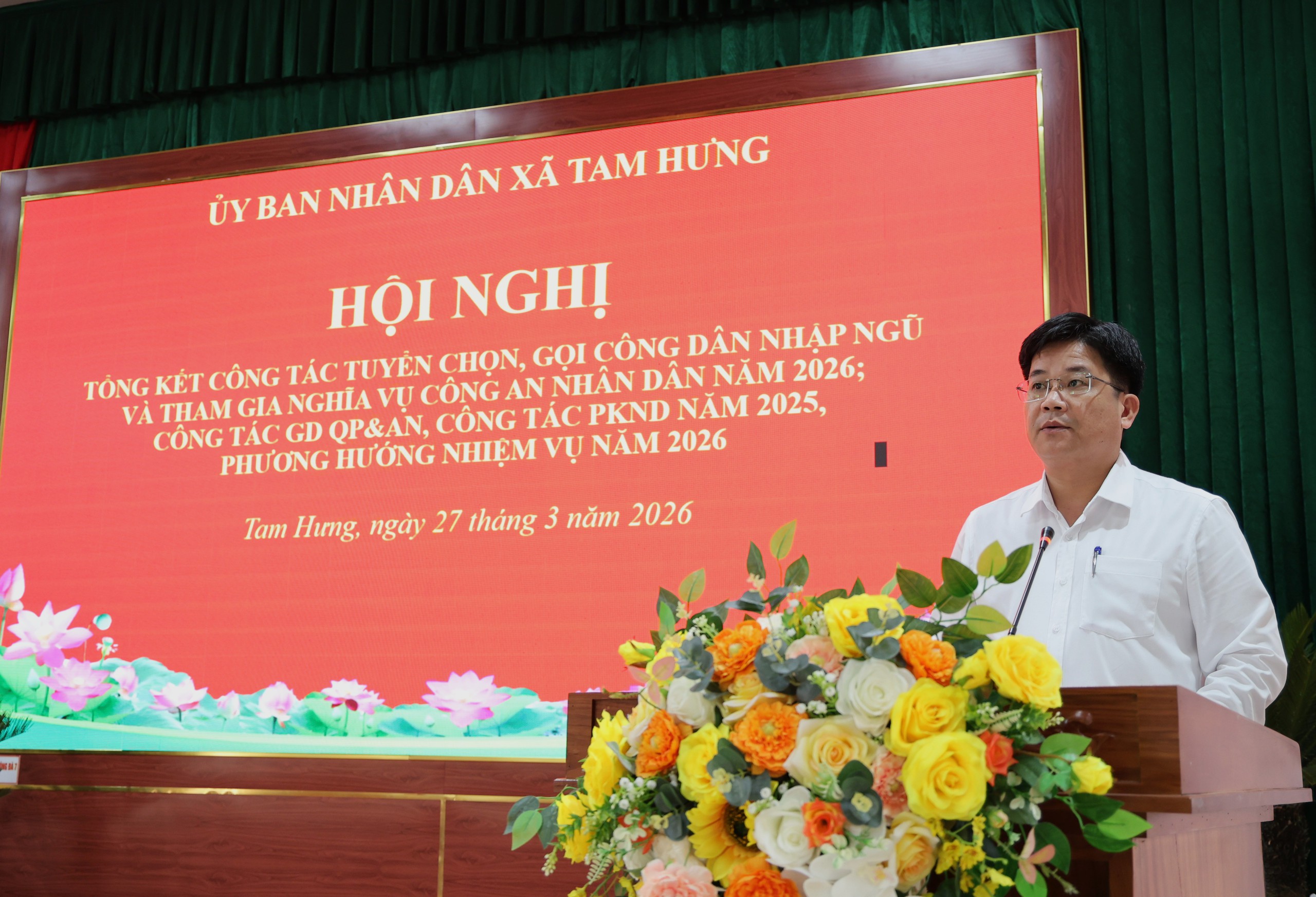 Xã Tam Hưng nâng cao chất lượng công tác tuyển quân và nhiệm vụ quốc phòng, an ninh trong tình hình mới